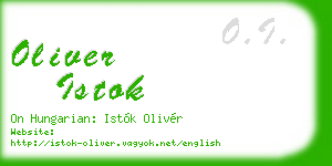 oliver istok business card